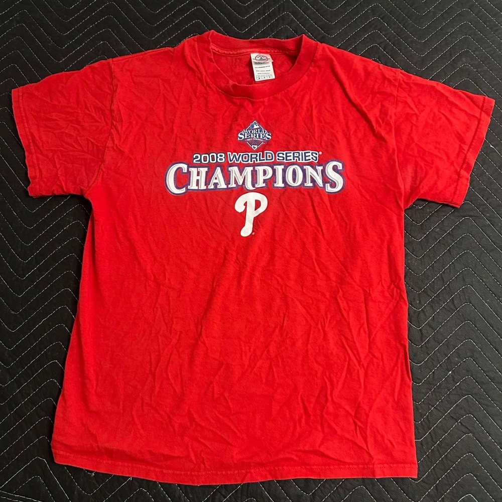 Philadelphia Phillies 2008 World Series Champions Shirt Size Medium